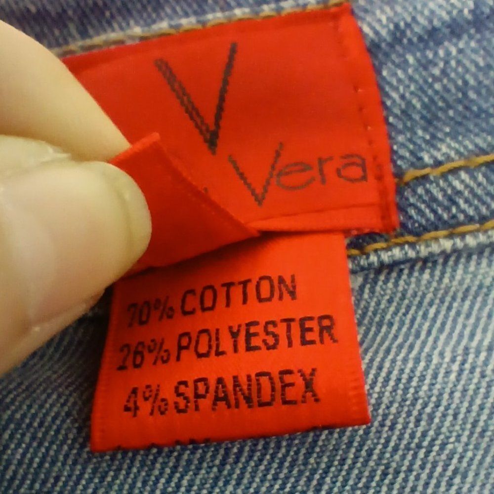 Very Vera Cropped Embroidered Jean Jacket‎ Size Large Petite - Picture 8 of 8